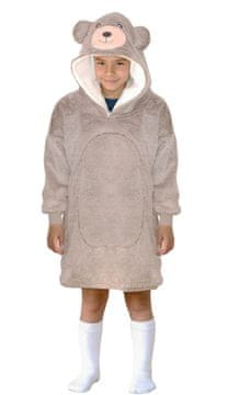 Cozy Noxxiez CH328 Bear - topla TV odeja s kapuco za otroke od 7 do 12 let
