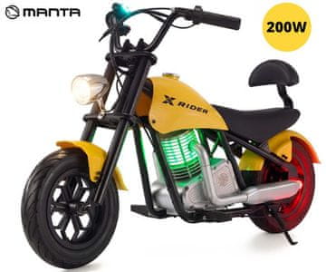 Manta Xrider Cross 12 Pro otroški električni motor, 200W, črno-rumen