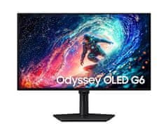 Samsung G61SH Odyssey G6 gaming monitor, 2560 x 1440, 68,58 cm (27), 240 Hz, črni (LS27HG612SUXEN)