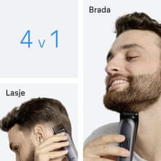 Braun AIO 3500 strižnik za lase in brado, siv