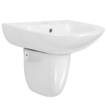 Vidaxl Bazen Bela 52 x 45 x 49 cm Glazirana keramika