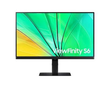 Samsung S60D ViewFinity S6 monitor, 2560 x 1440, 60,96 cm (24), 100 Hz, črni (LS24D600EAUXEN)