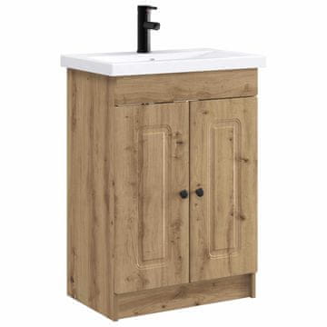 Vidaxl Komplet pohištva za kopalnico Artisan hrast 78,5 x 37,5 x 81 cm