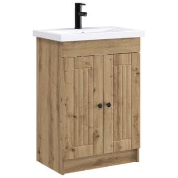 Vidaxl Komplet pohištva za kopalnico Artisan hrast 78,5 x 37,5 x 81 cm
