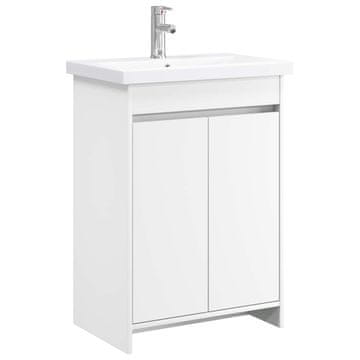 Vidaxl Komplet pohištva za kopalnico Bela 81 x 40 x 84,5 cm