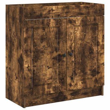 Vidaxl Omarica pod umivalnikom Dimljen hrast 78,5 x 37,5 x 81 cm