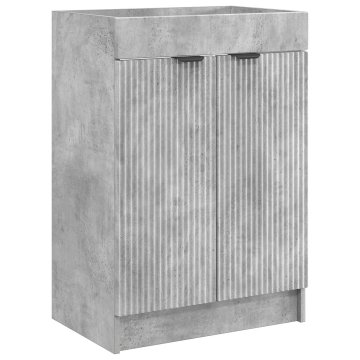 Vidaxl Omarica pod umivalnikom Betonsko siva 56 x 37,5 x 81 cm