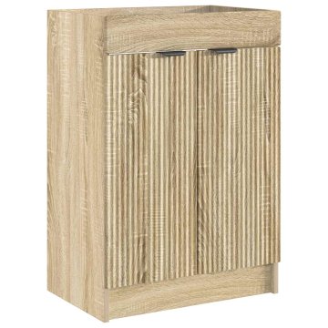 Vidaxl Omarica pod umivalnikom Sonoma hrast 78,5 x 37,5 x 81 cm
