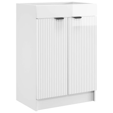 Vidaxl Omarica pod umivalnikom Bela visok sijaj 78,5 x 37,5 x 81 cm