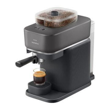 shumee Philips Baristina BAR320/60 espresso aparat z mlinčkom, dvojna posoda za kavo v zrnu, črna