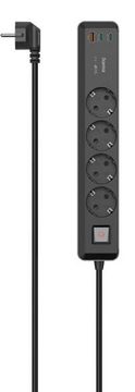 Hama Podaljšek 4gn Schuko 1,4 m, 2xUSB C/A, PD 65 W 223189