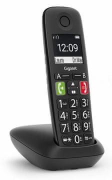 Gigaset E290 črne barve stacionarni telefon