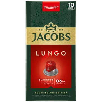 Jacobs Lungo 6 klasičnih kapsul, 10 odmerkov