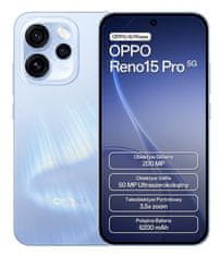Oppo Pametni telefon Reno 15 Pro 5G 12 GB/512 GB modre barve
