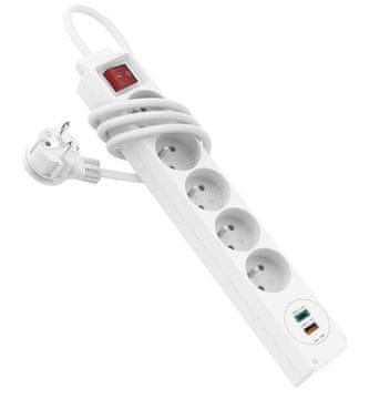 Hama Premium 5gn podaljšek, 2xUSB kabel/vtičnica 1,5 m