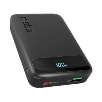 SBS Prenosna baterija SBS 10000 mAh 20W LCD črne barve