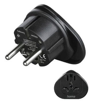 Hama HAMA potovalni adapter črne barve 223454
