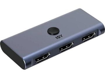 shumee ISY IHD-9200 2-v-1 HDMI stikalo srebrne barve