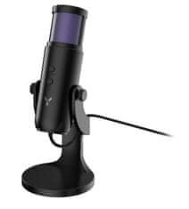 shumee ISY IMI-2000 USB mikrofon z LED osvetlitvijo ozadja, črne barve