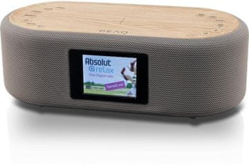 shumee PEAQ PCR 120BT-W-2 DAB+ brezžična radio ura svetlo siva