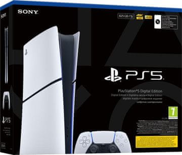 shumee SONY PLAYSTATION 5 Slim Digital Edition 825GB E Chassis črno-bela konzola