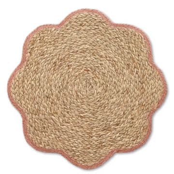 Zeller Namizni prtiček, pogrinjek 38,5cm / roža / rafija