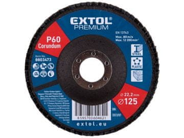 Extol Premium Lamelni disk, poševni korund, 125 mm, P60 8803473
