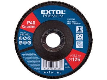 Extol Premium Lamelni disk, poševni korund, 125 mm, P40 8803472