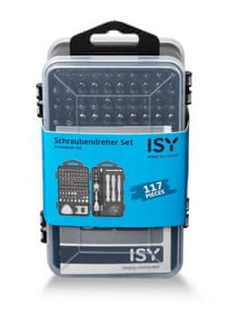 shumee ISY ISD 1000 117-v-1 komplet preciznih izvijačev srebrno-črne barve