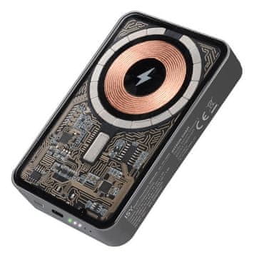 shumee Prenosna baterija ISY ITP-10000 10000mAh MagSafe, prozorna