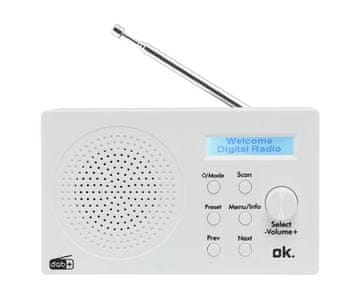 O.K.! Radio v redu. ord 101BT-WT-3 dab bela