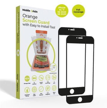 Mobile-origin Screen Guard zaščitno steklo za iPhone 8 / 7 / SE 2022 / SE 2020, 2 kosa (SGA-SE22-2pk)
