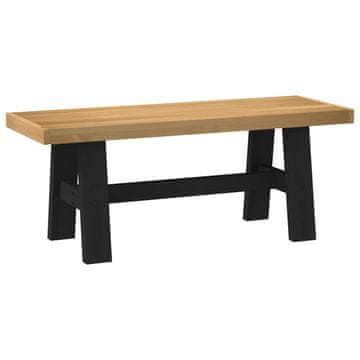 Vidaxl Jedilna klop NOAIN 120 x 41 x 45 cm Masivna borovina Naravna