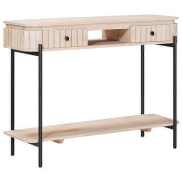 Vidaxl Ročno izdelana končna miza Bela 100 x 30 x 76 cm