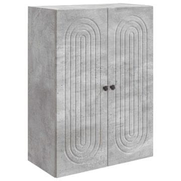 Vidaxl Omara za steno Betonsko siva 66 x 34,5 x 90 cm Inženirski les