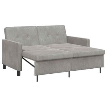 Vidaxl Sofa postelja Svetlo zelena Blago