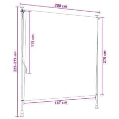 Vidaxl Zunanja Rolfa Peščena 200 x 270 cm