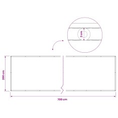 Vidaxl Zaslon za zasebnost na balkonu 200 x 700 cm Blago s PU prevleko