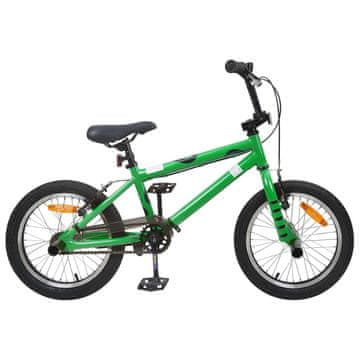Vidaxl BMX Kolo 16 Palcev za 5-8 let Zelena