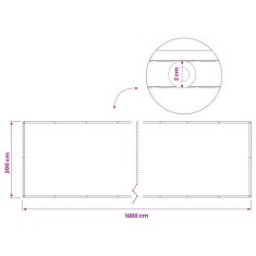 Vidaxl Zaslon za zasebnost na balkonu 200 x 1000 cm