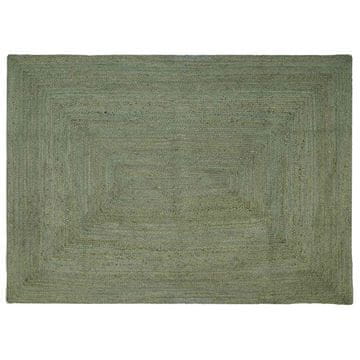 Vidaxl Preproge za površine Pravokotna Olivno zelena 240 x 340 cm Juta
