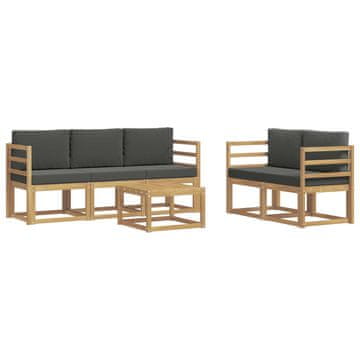 Vidaxl Zunanja garnitura za sedenje 6 pcs