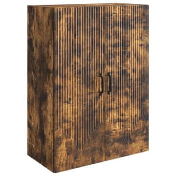 Vidaxl Omara za steno 66 x 34,5 x 90 cm Inženirski les Dimljen hrast