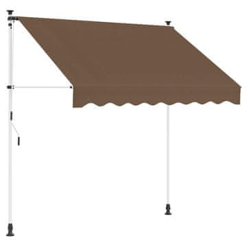 Vidaxl Ročno zložljivo senčilo Taupe 300 cm