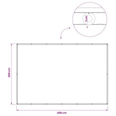 Vidaxl Zaslon za zasebnost na balkonu 200 x 300 cm Blago s PU prevleko