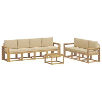 Vidaxl Zunanja garnitura za sedenje 7 pcs
