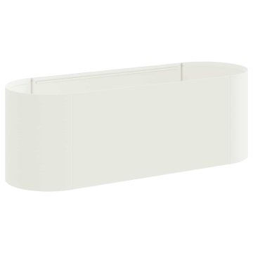 Vidaxl Povišana vrtna gredica Bela 120 x 40 x 40 cm