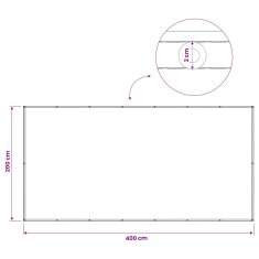 Vidaxl Zaslon za zasebnost na balkonu 200 x 400 cm Polyester