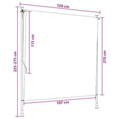 Vidaxl Zunanja Rolfa Antracitna in bela 120 x 270 cm