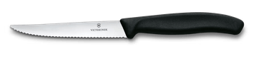 Victorinox 6.7233 nož za zrezke, nazobčan črn, 11 cm